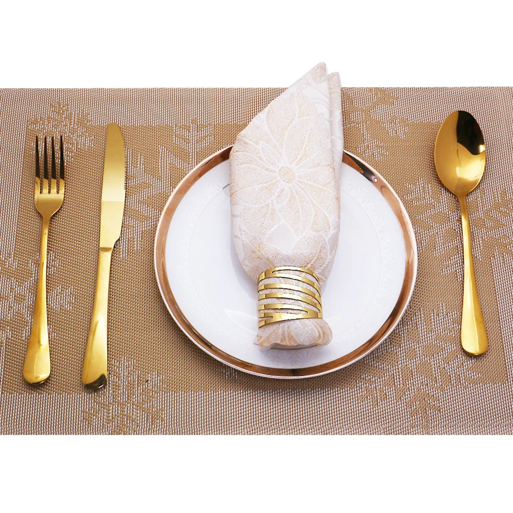 

12 Pcs Serviette Rings Alloy Napkin Holder West Dinner Towel Napkin Ring Party Decoration Table Decoration Accessories