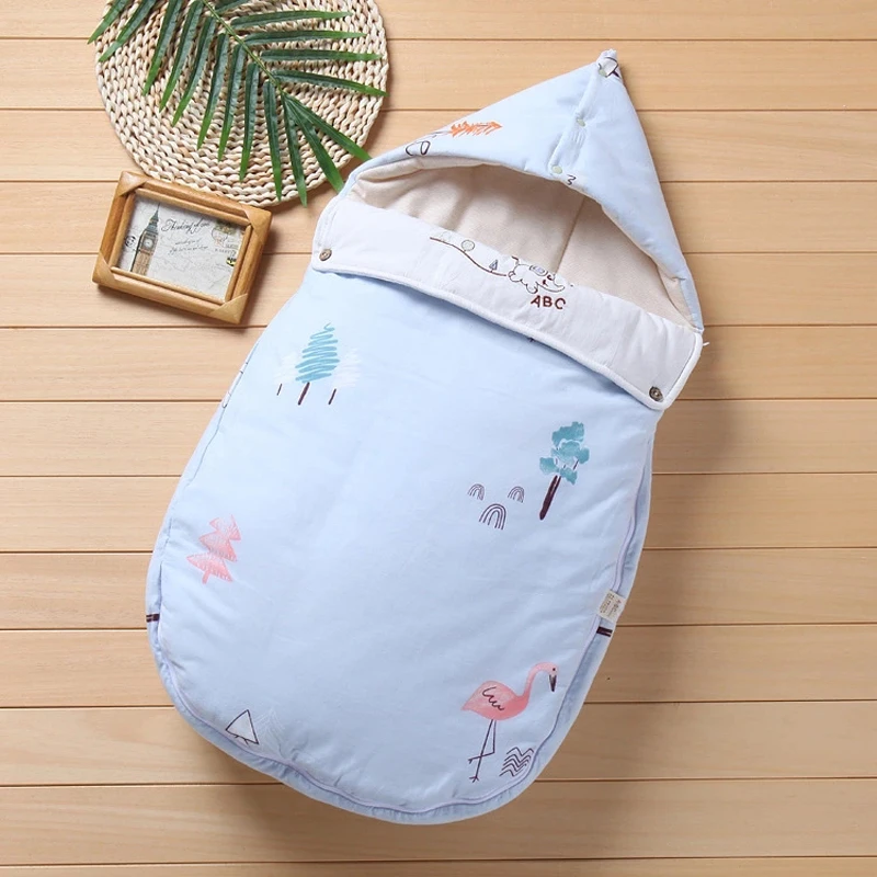 Зимние теплые спальные мешки для новорожденных одеяло малышей мягкий конверт