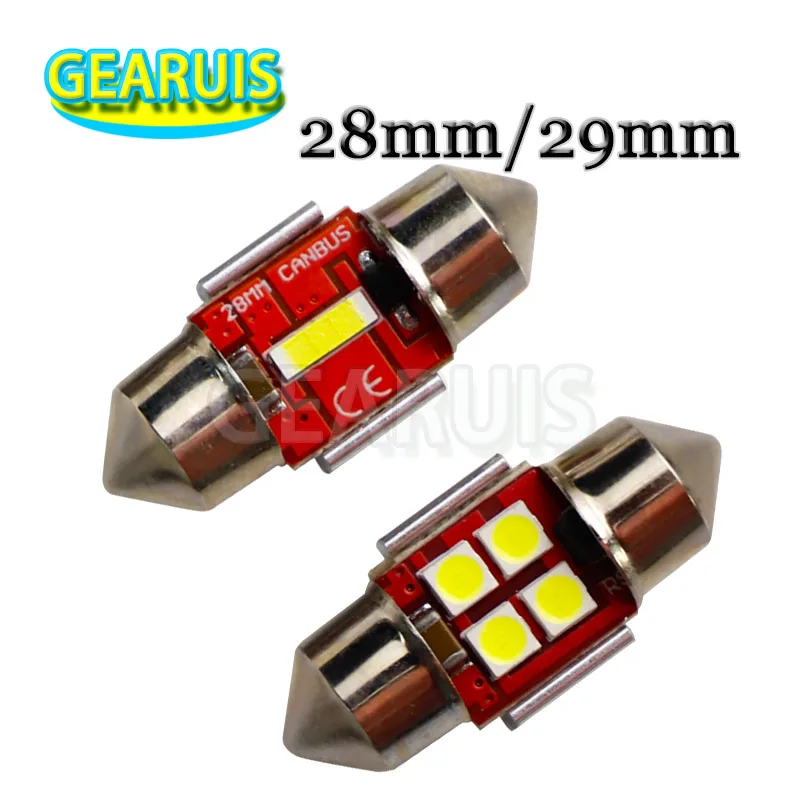 Светодиодная лампа c5w CANBUS C10W Festoon 28 мм 29 3030 4 SMD 1860 чипы 3 Вт 2 16 купольная для чтения