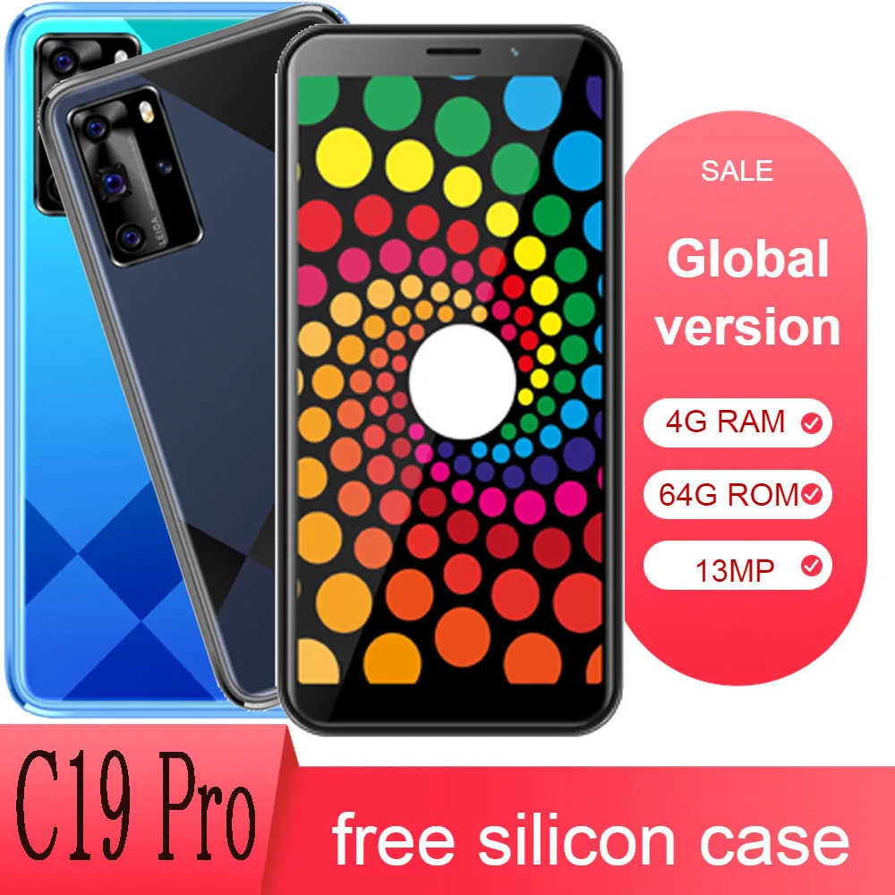 C19 Pro смартфонов глобальная версия 64G Встроенная память 4G Оперативная quad core 5