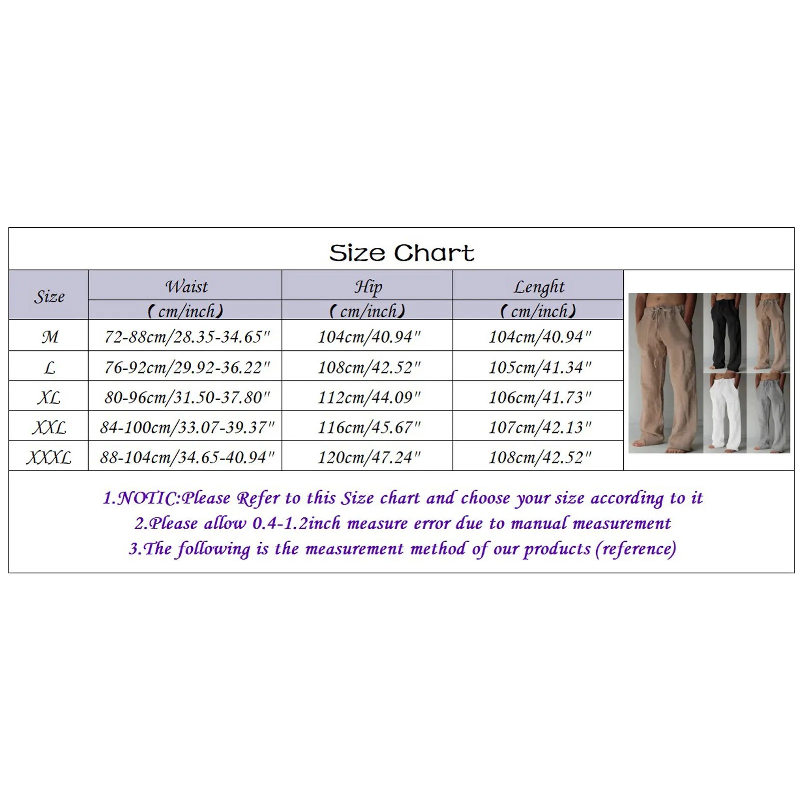 Брюки мужские повседневные длинные однотонные мягкие льняные штаны со средней