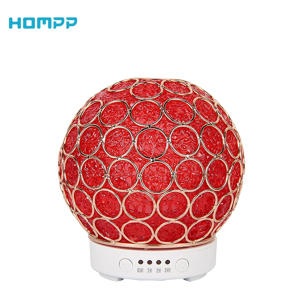 Aroma Diffuser Ultrasonic Humidifier Aromatherapy Machines Red Iron Art Hydrangea 120ml 4 Timer Difusor 7 Color Changing | Бытовая