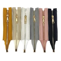 diy zipper for woven bag hardware pu leather zipper bag sewing accessories 24 5cm metal zipper for clothes shoes supplies