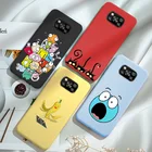 Чехол для телефона Xiaomi Mi Note 10 Lite, мягкий силиконовый матовый чехол из ТПУ, мультяшный чехол POCO X3 NFC X 3 PRO, задний милый бампер карамельных цветов