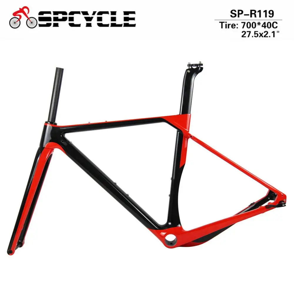 Spcycle T1000 полностью карбоновая рамка для гравия модель велосипеда дисковый тормоз