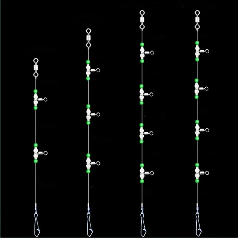 5 Pieces Of Fishing Tackle Line Rotating Fluorescent Bead Pin Rolling Linker Anti-entanglement Sea Fishing  Gear Accessories