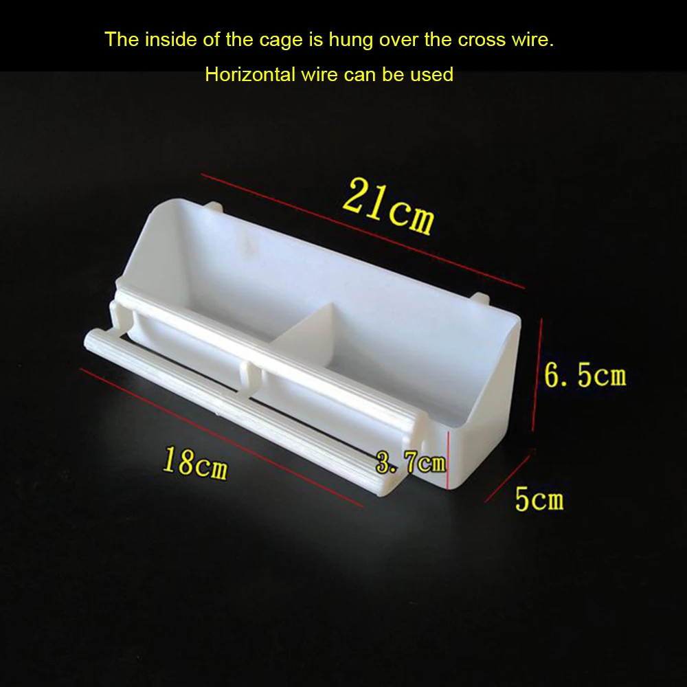 

2 In 1 Hanging Parrots Cage Food Water Feeder Plastic 2 Grids Double Bowl Boxes Birds Food Bowl Cup Pet Parrot Cage Feeding Box