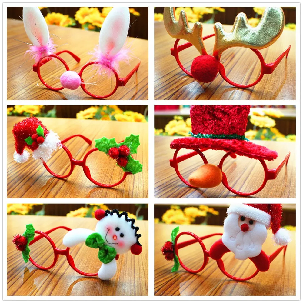 Рождественский реквизит для вечеринок красивые очки фотосессии мягкая оправа