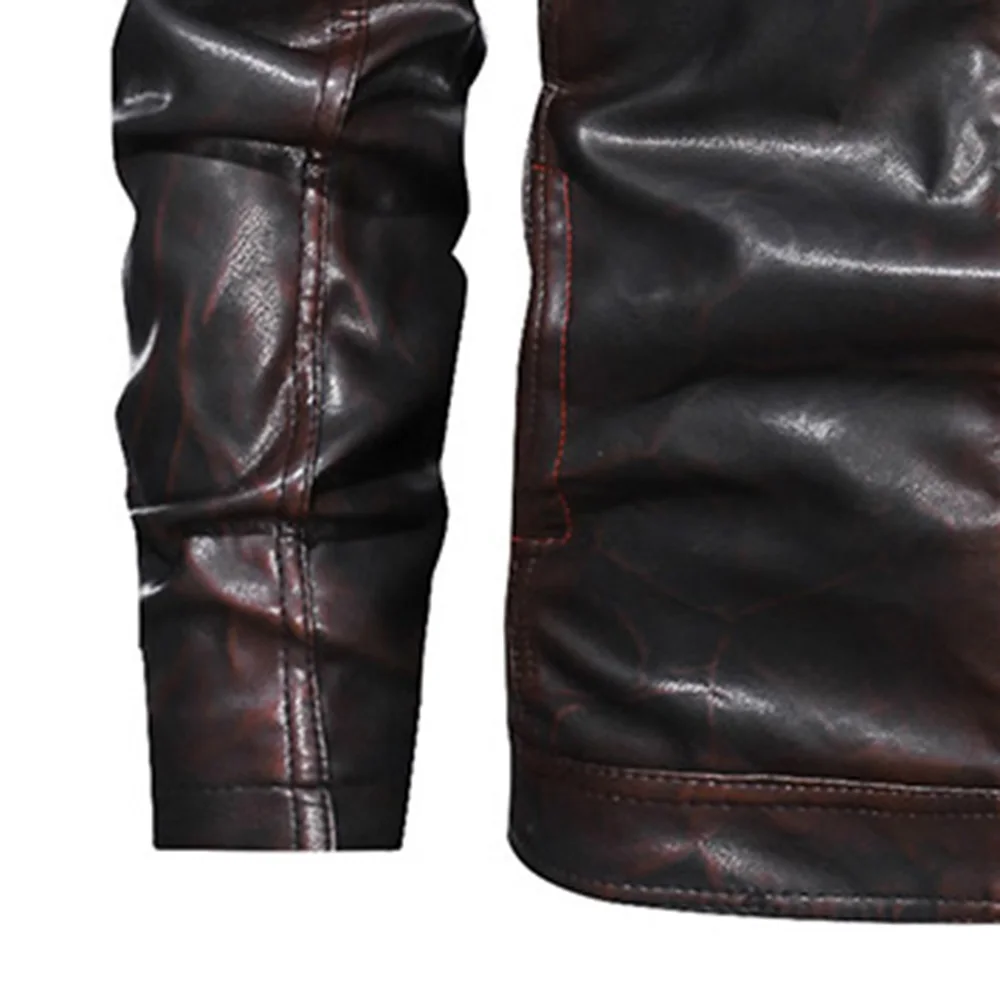 

Faux Leather Jacket Men Motorcycle PU Baseball Coat Autumn Winter Clothes Outerwear Windbreaker Basic Coats Male Cool Streetwear