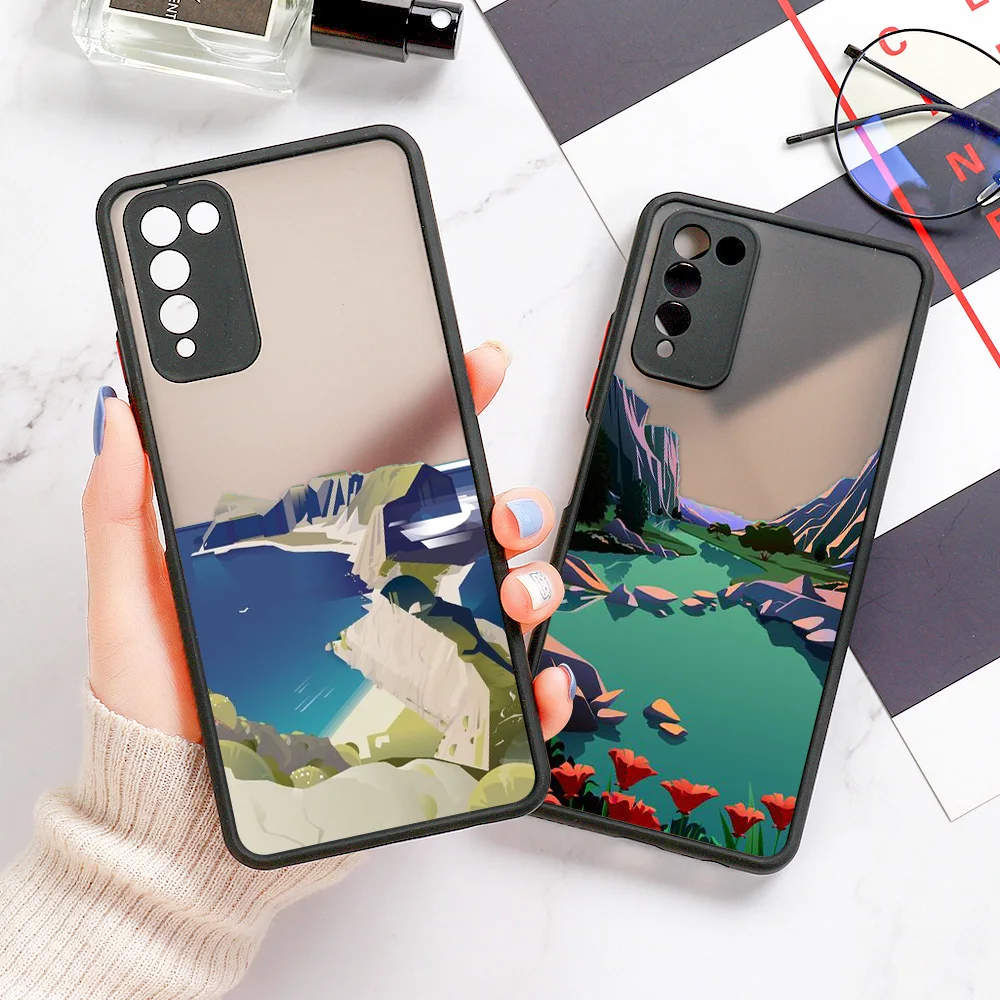 

Case For Huawei P30 Pro Cases Hard PC Fundas Huawei P40 Lite P Smart 2021 S Mate 30 40 Y6 Y6P Y9 Prime Y8P Y7A P50 Coque Covers
