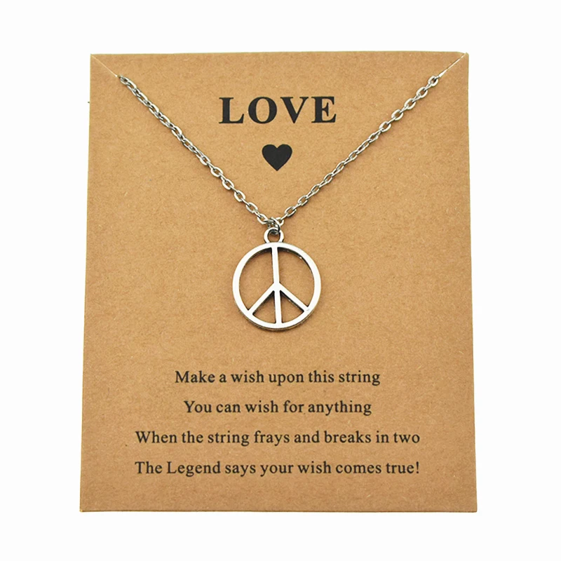 Новинка модная классическая дизайнерская круглая подвеска в виде символа Мира