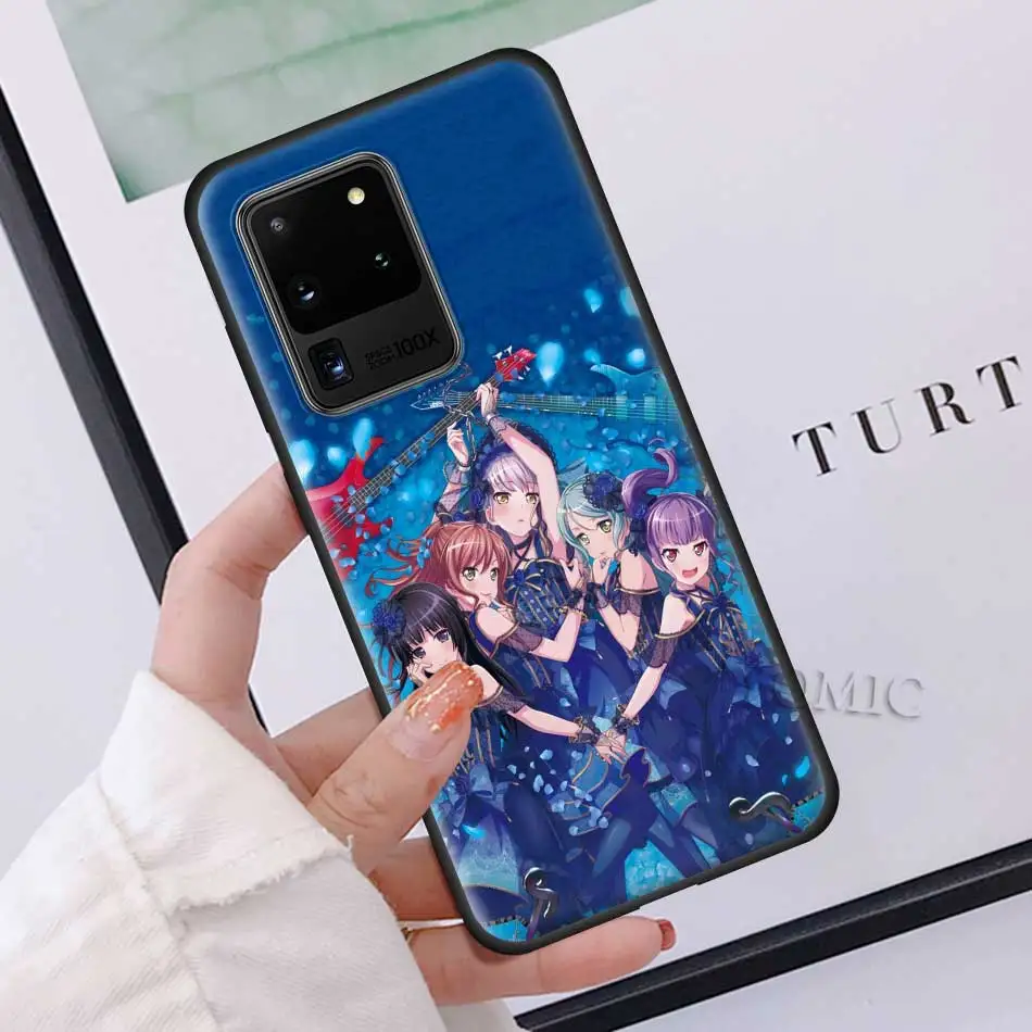 

BanG Dream Anime Case for Samsung Galaxy A51 A71 A50 A21s S20 FE S21 Ultra A31 A10 A20e A41 A70 M31 A30 Black TPU Phone Cover