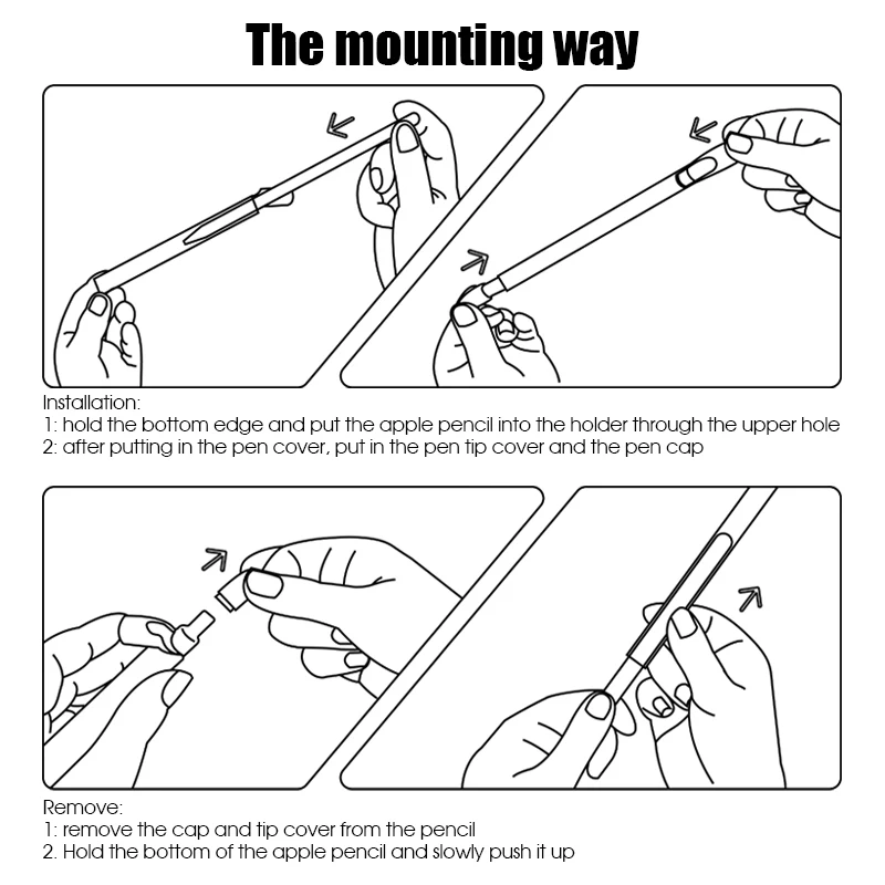 

Soft Silicone Cases for Apple Pencil 1st Full Protective Case for IPad Pencil Tip Cover Holder Tablet Touch Pen Stylus Pouch Bag