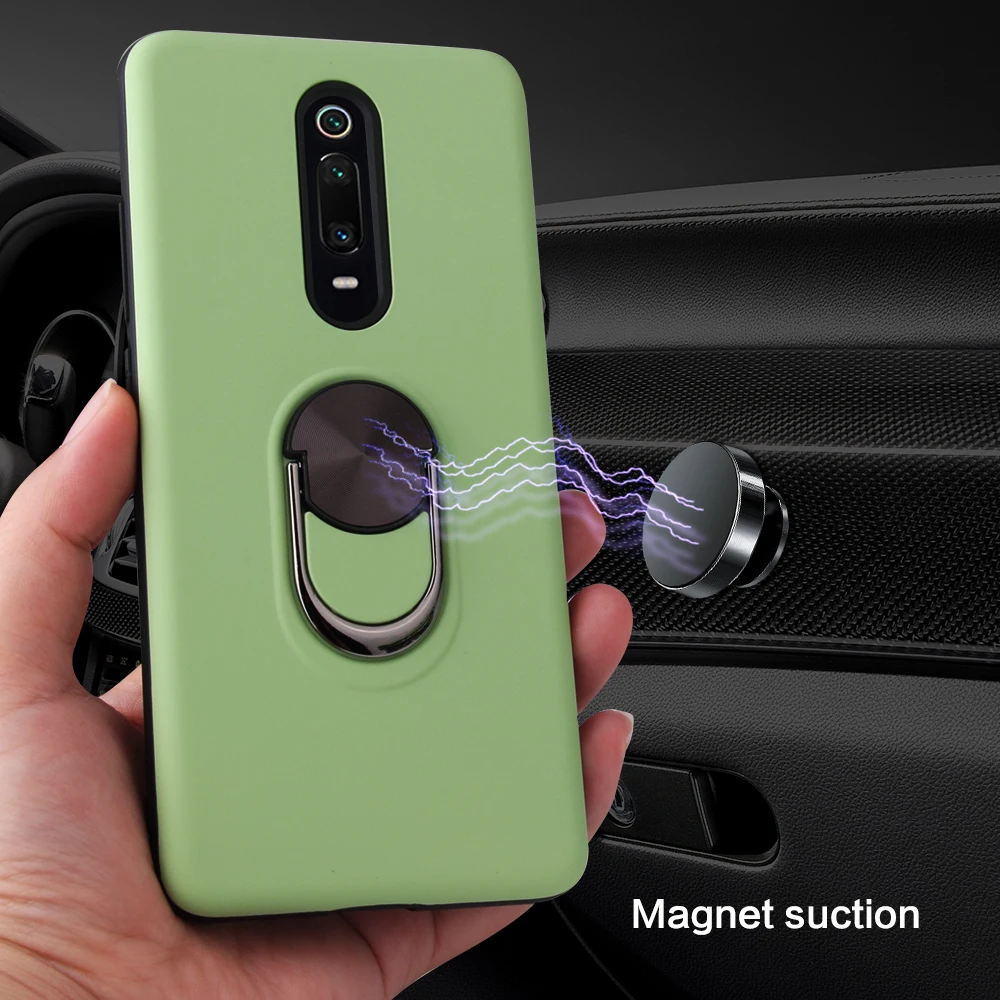 Для Xiaomi mi 9 T чехол Pro 360 Стенд для колец на палец бронезащитный экран металлический