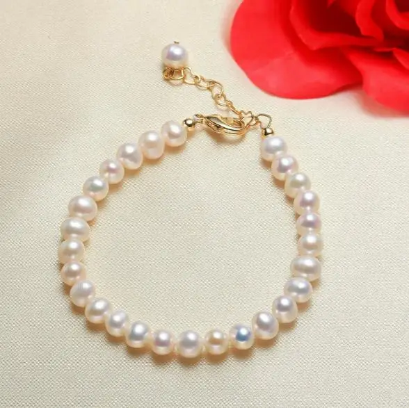 

New Arrival Favorite Real Pearl Bracelet White Genuine Freshwater Pearls Bangle 8-9mm Handmade Fine Jewelry Birthday Party Gift