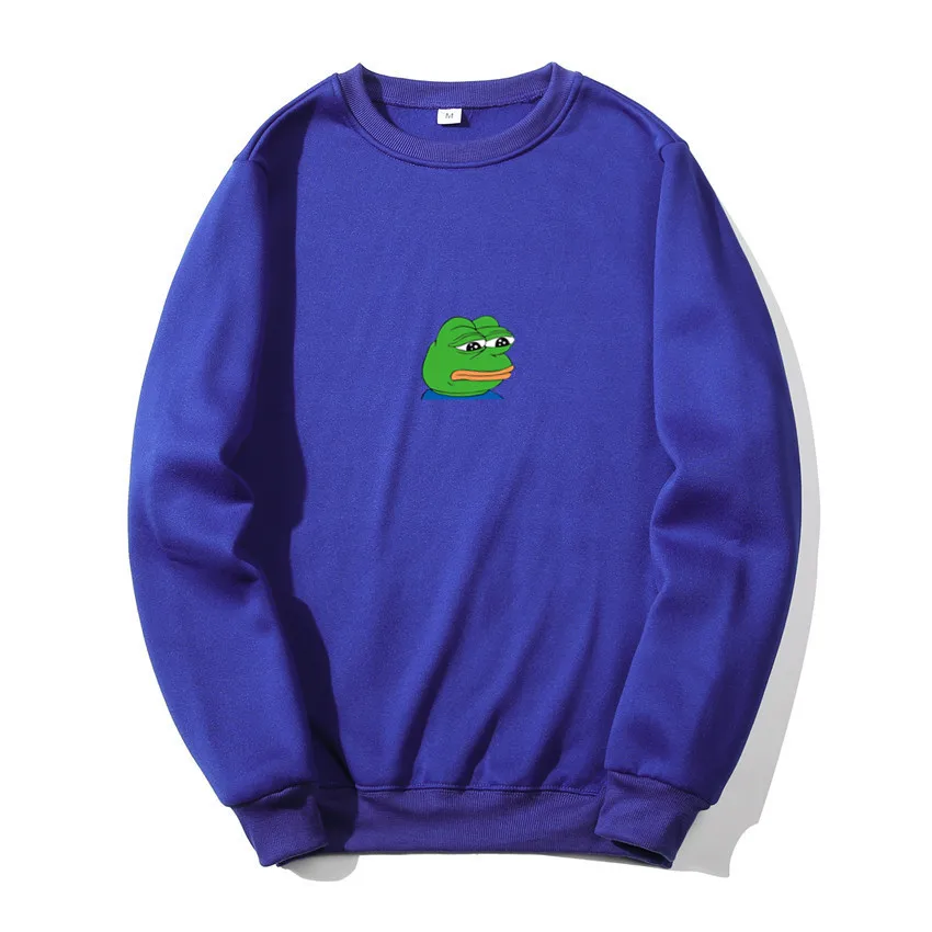 Брендовые новые модные толстовки уличная хип-хоп печать Sad Frog Толстовка мужская Толстовка и мужская Японская уличная одежда