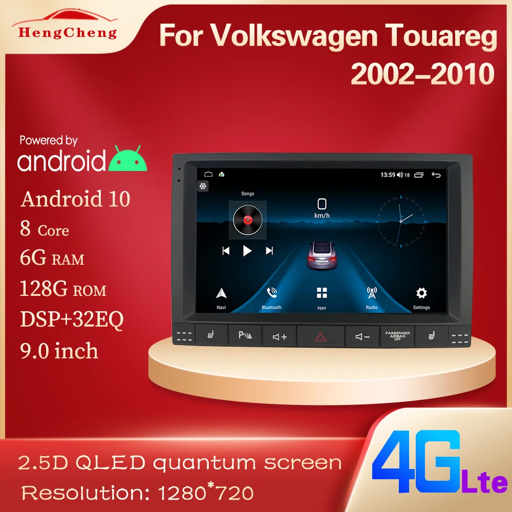 

For Volkswagen Touareg GP 2002-2010 car radio multimedia video player Volkswagen Vw Touareg GPS navigation Android 10 4G version