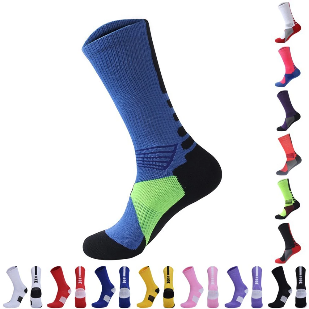 Professional Men Women Elite Cycling Socks Long Anti Slip Compression Socks Outdoor Football Soccer Basketball Skateboard Sports