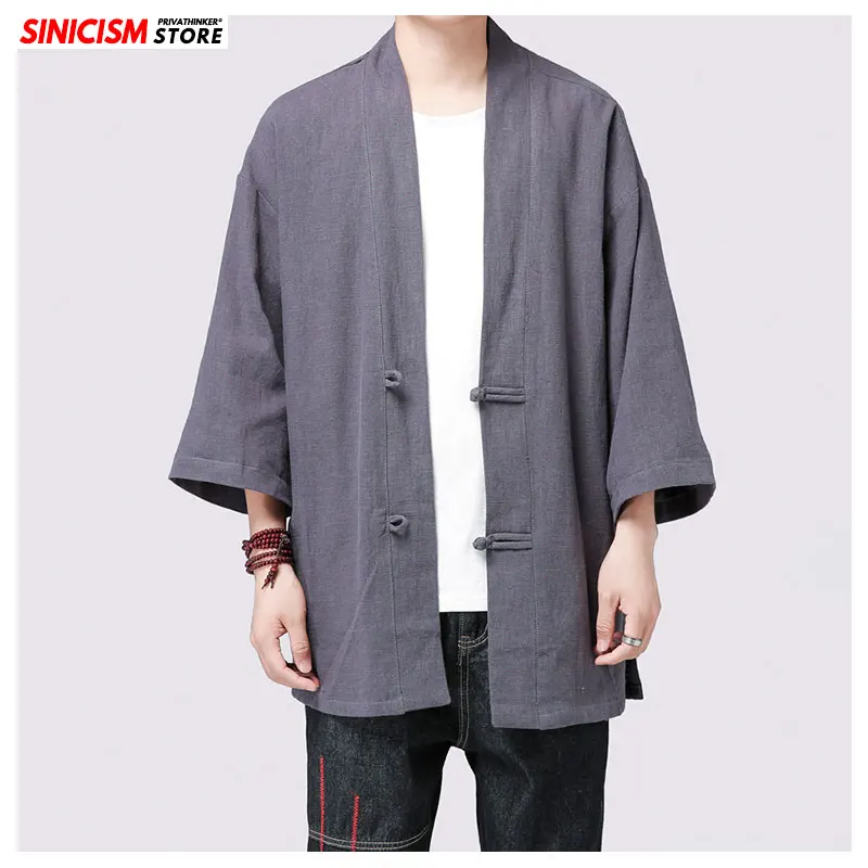 Sinicism Store мужская повседневная одежда рубашки для мужчин 2020 улучшенная куртка в