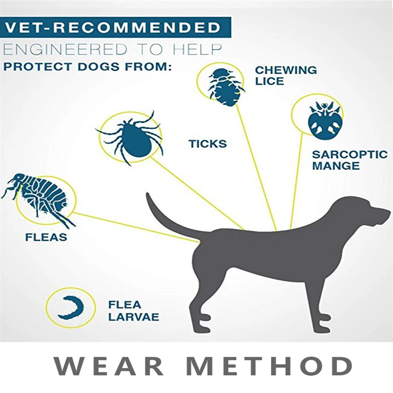Ошейник для домашних питомцев уличный Регулируемый ошейник против блох комаров