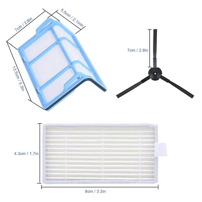 

Vacuum Cleaner Replacement Parts Kit for ILife V3,V3S,V5, V5S,Robot Vacuum Cleaner, Accessory for ILife Robotic Vacuum