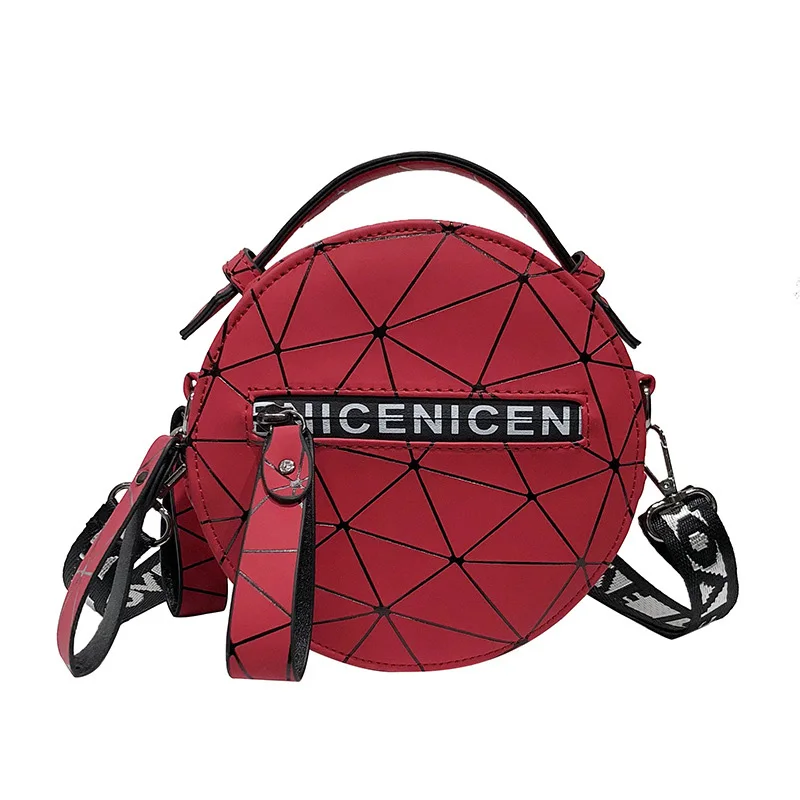 Сумки через плечо для женщин 2019 модные простые круглые сумки на