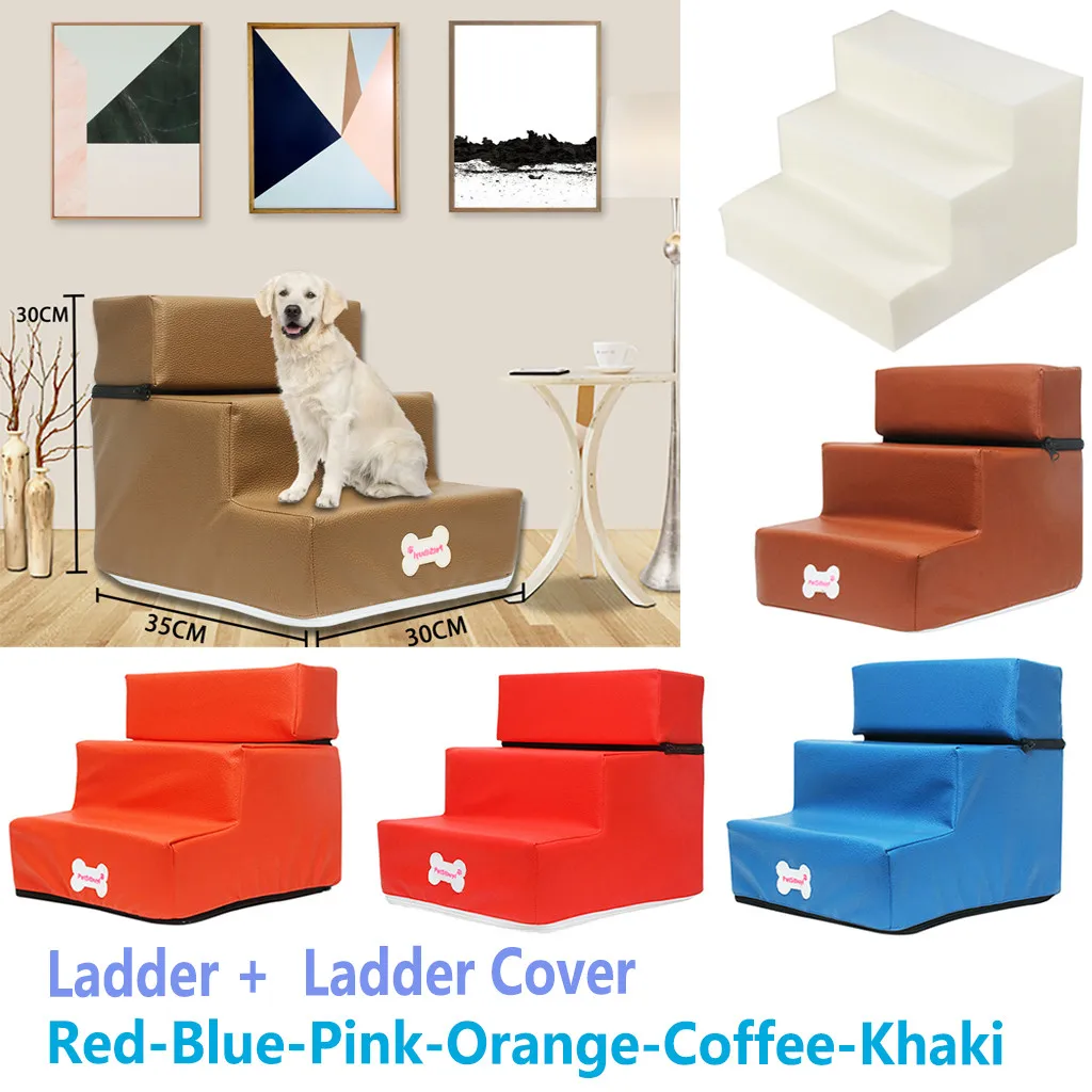 3 шага Портативный кота собаки любимчика лестницы рампы простой способ лестница