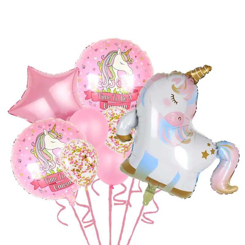 Набор воздушных шаров в виде единорога ресниц Детские шары на день рождения