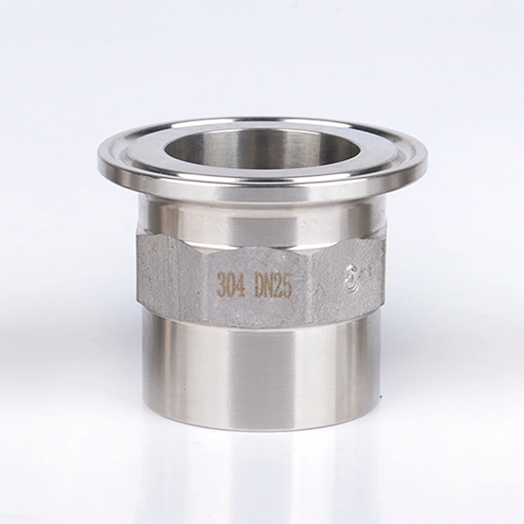 

304 Stainless Steel Sanitary Female Thread Hex Ferrule Pipe Fitting Tri Clamp Type DN15 DN20 DN25 DN32 DN40 DN50 1/2" 3/4" 1" 2"