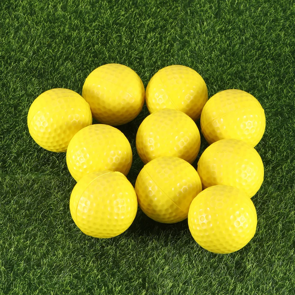 

10pcs Indoor Practice PU Balls Elastic Training Balls (Yellow)