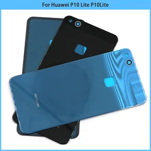 10pcs New For HUAWEI P10 Lite P10Lite 5.2 Battery Cover Door Back Cover Glass Rear Housing Case With Adhesive Sticker Replac