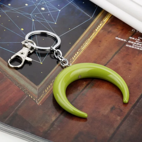 Брелок луна из смолы брелок с сердцем полумесяц цветной глиттер цепочка для