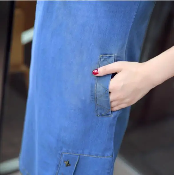 Женское джинсовое платье с пуговицами комбинация размера плюс джинсы хараюку