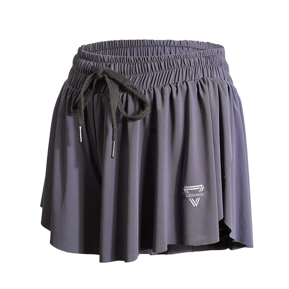 

Высококачественные цветные шорты для фитнеса и йоги 2 в 1 для женщин, юбка для тренировок в тренажерном зале, Спортивные Мягкие штаны, быстро...