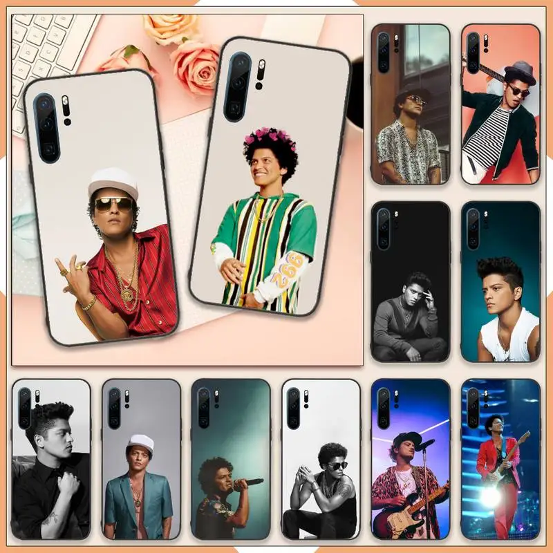 

Bruno Mars American singer Phone Case For Huawei honor Mate 10 20 30 40 i 9 8 pro x Lite P smart 2019 Y5 2018 nova 5t