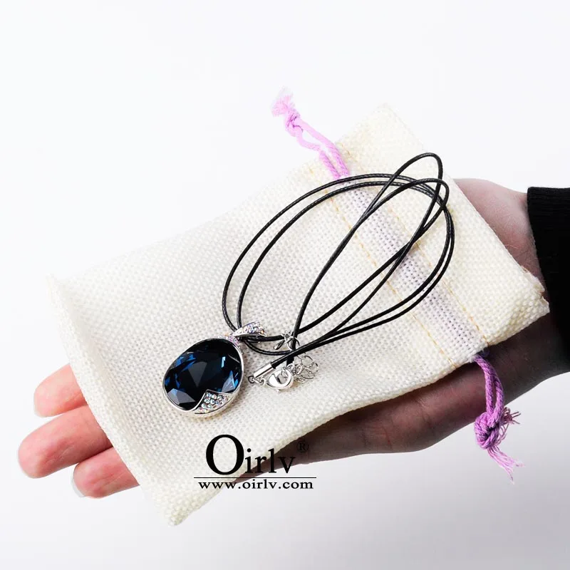 Oirlv 10Pieces/Lot Linen Jewelry Bag with PurpleTelescopic Rope Bracelet Necklace Storage Pouch | Украшения и аксессуары