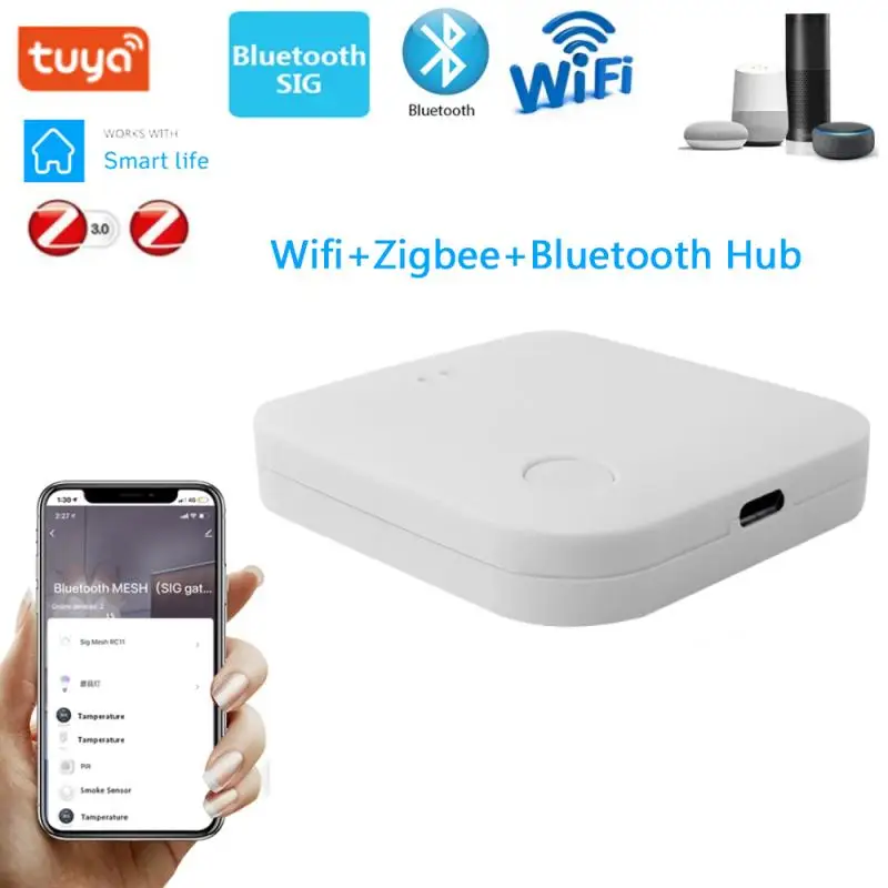 

Tuya WiFi ZigBee Smart Gateway Hub Wireless Remote Controller Smart Gateway 433 Modules Via Zigbee Sig-Mesh Bluetoth Control