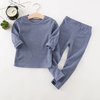 baby autumn fall sleepwear children casual clothes suits solid color t shirt and pants outfit kids girl boy spring long johns