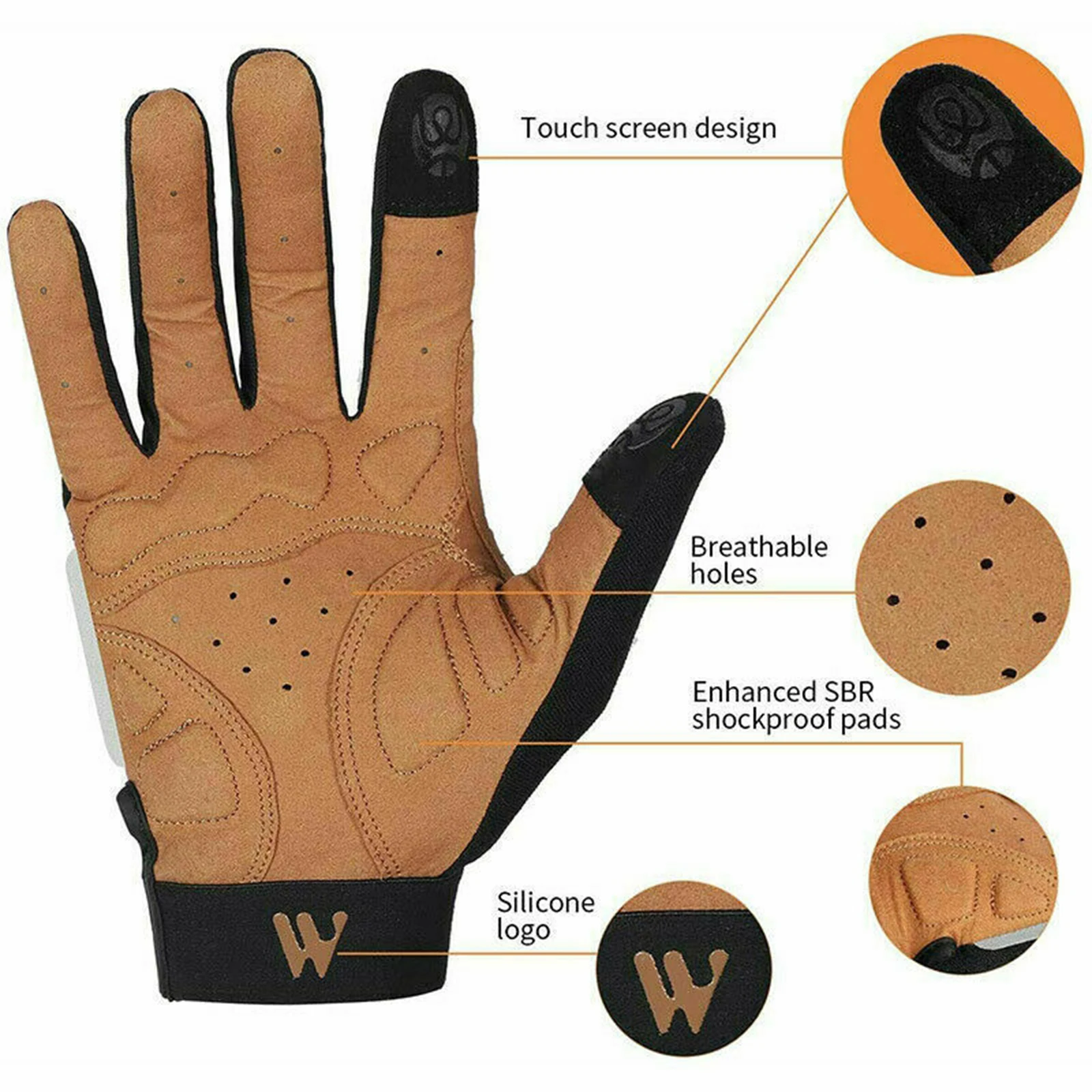 

Full Finger Glove Racing Motorcycle Gloves Cycling Bicycles BMX MTB Bikes Riding