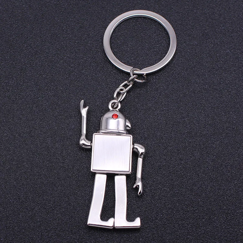 

robot keychain for women key ring creative key chain key holder high quality portachiavi chaveiro llaveros hombre bag charm