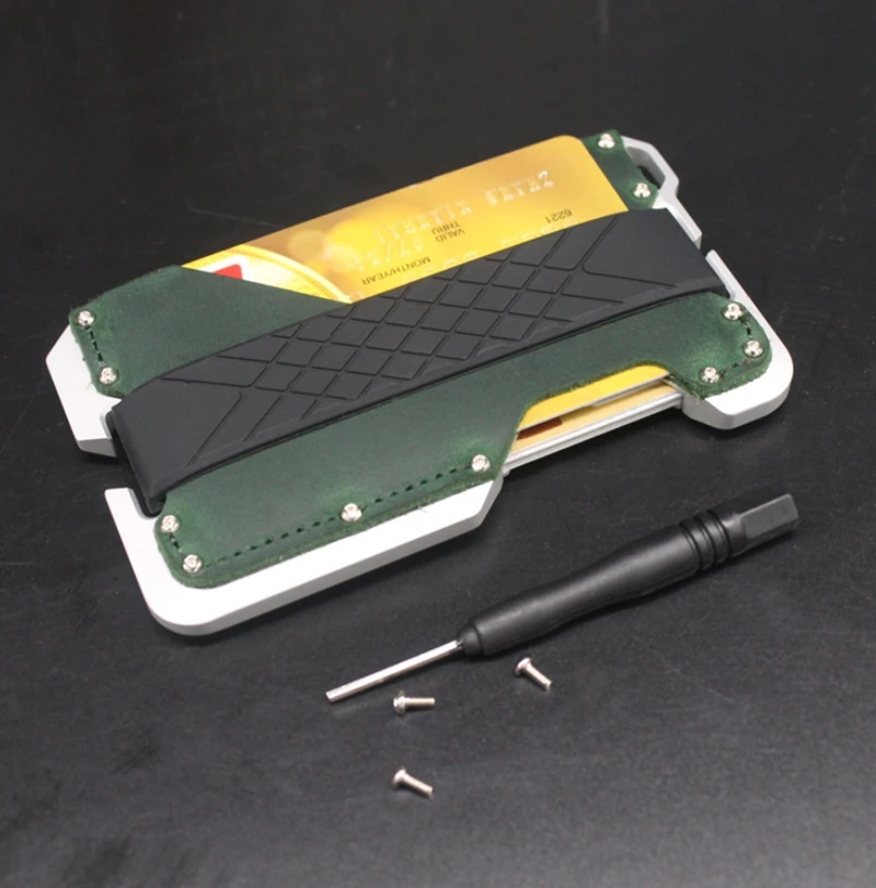 Кошелек EDC с металлическим зажимом алюминиевый металлический RFID держатель для