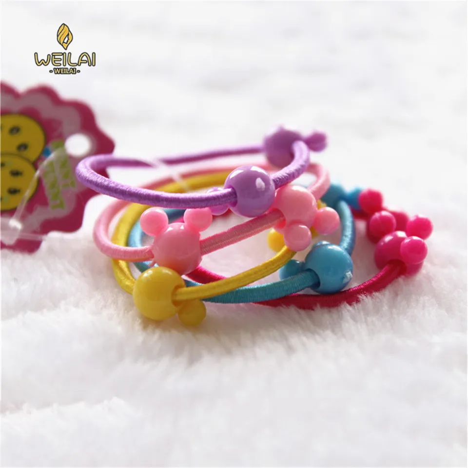 50 продуктов/сумка Детские Двойные бусы кольцо принадлежности для волос девочки