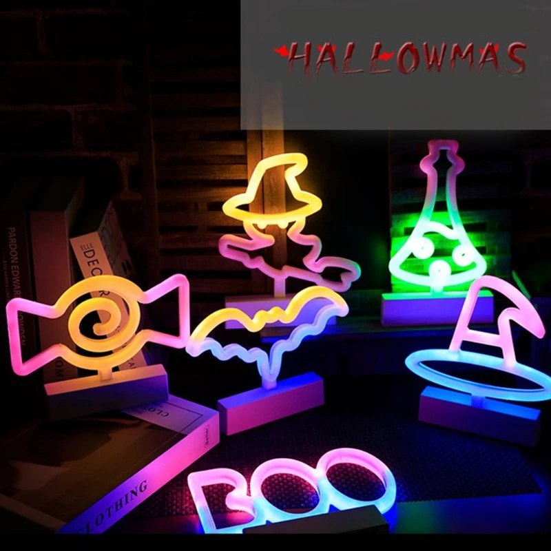 

Halloween Decoration LED Light Witch Hat Candy Night Light Party Ornaments Lamp Decoration For Wedding Party Home Club Bar Shop