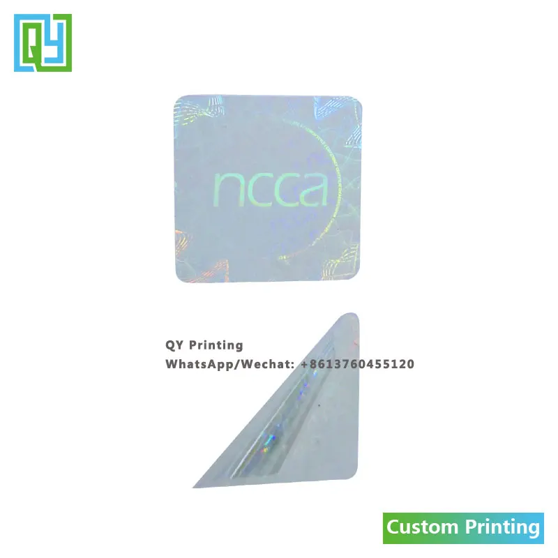 10000 шт. прозрачные наклейки-голограммы 22 х22 мм