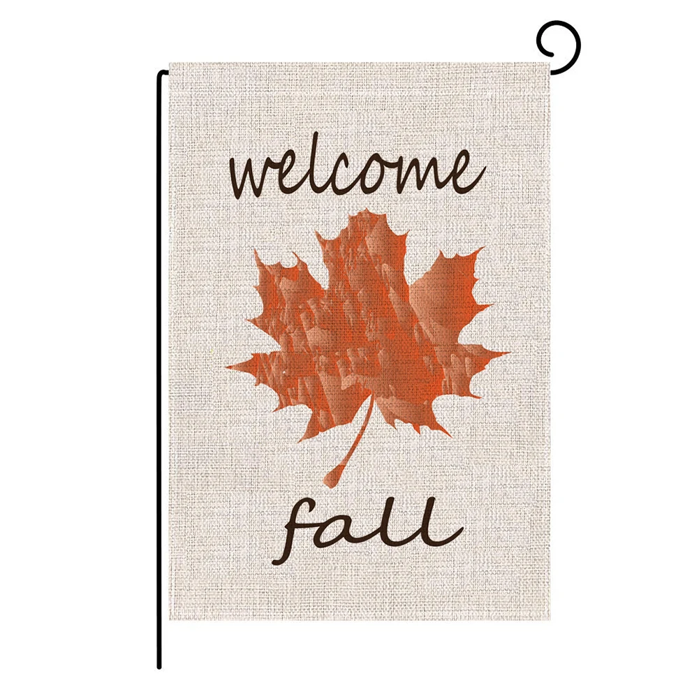 Наружный Садовый флаг Осенняя Тыква кленовый лист серия узор двусторонняя
