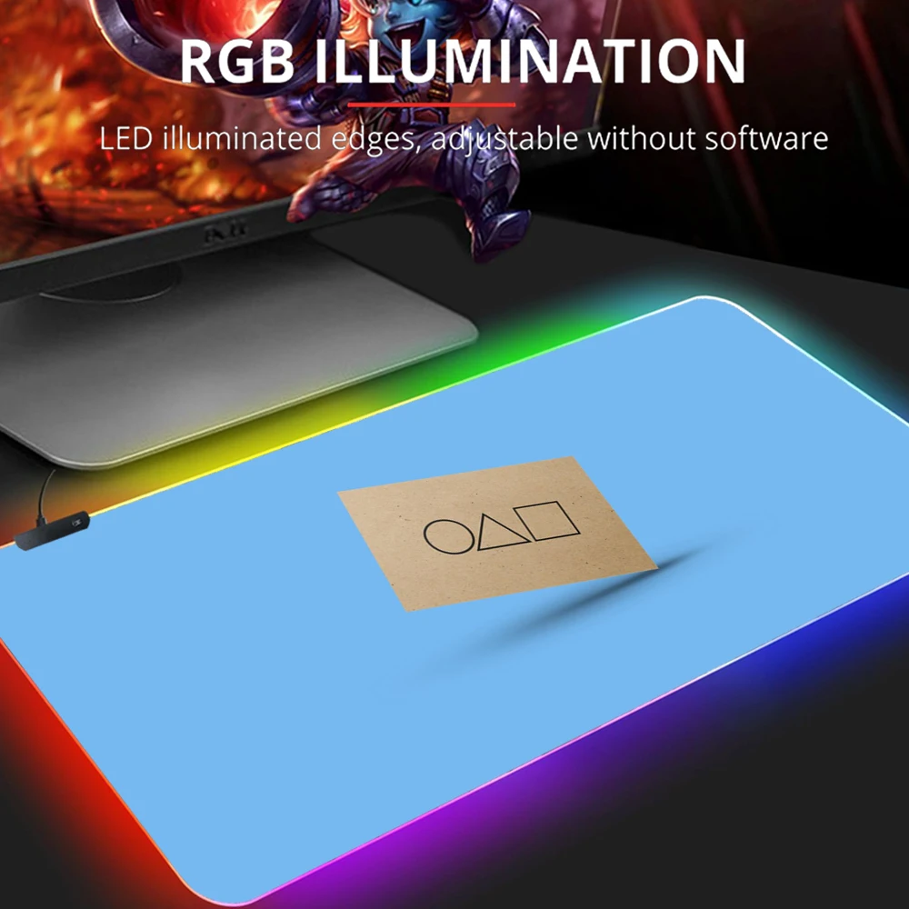 

Top Quality Squid Game Rubber RGB Mouse Durable Desktop Mousepad table Rug PC Laptop Notebook Rubber Wholesale Mat