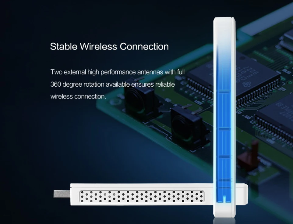 TOTOLINK Беспроводной Wi-Fi ретранслятор удлинитель EX200U 300 Мбит/с USB простая настройка диапазон расширитель с 2* 4dBi внешние антенны