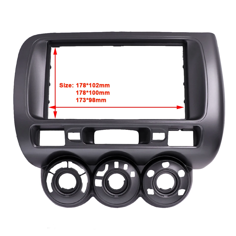 2 DIN Автомобильный Стайлинг фасции для 2002-2008 Honda Spot Jazz RHD или LHD рулевая DVD рамка для монтажа на панель Установка отделка комплект ободок
