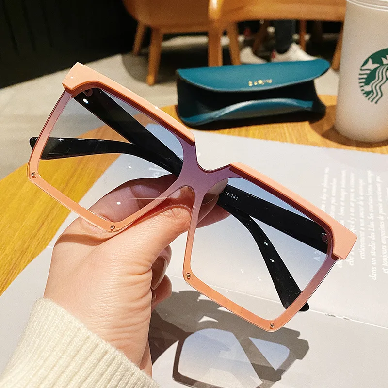 

Oversized Women Sunglasses 2023 Fashion Big Frame Sun Glasses Men Luxury Brand Designer Eyeglasses Vintage Eyewear UV400