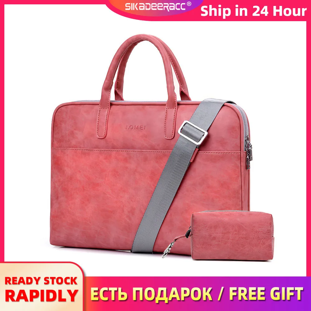 Модная сумка для ноутбука из кожи ПУ портативный Macbook Air Pro 13 14 Dell huawei hp женщин и